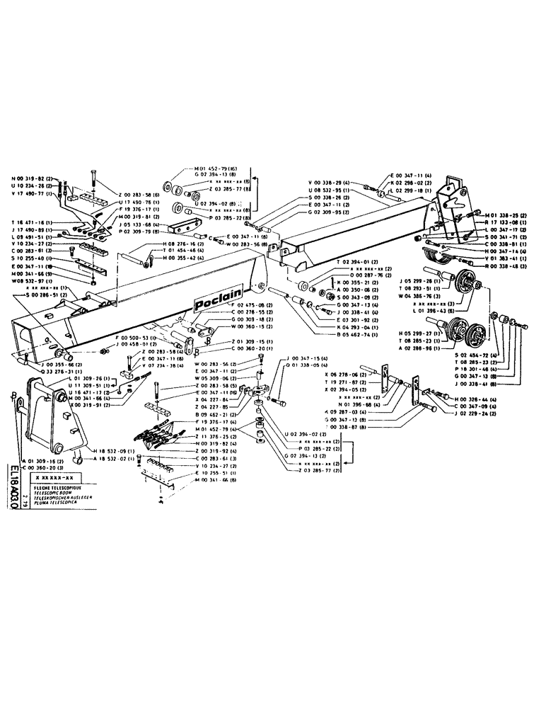 Схема запчастей Case LC80M - (160) - TELESCOPIC BOOM 