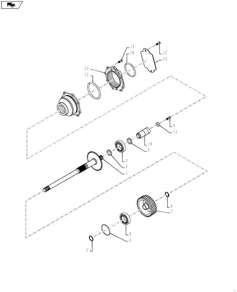 Схема запчастей Case 1021F - (31.120.00) - PTO 1 SHAFT ASSEMBLY (31) - IMPLEMENT POWER TAKE OFF