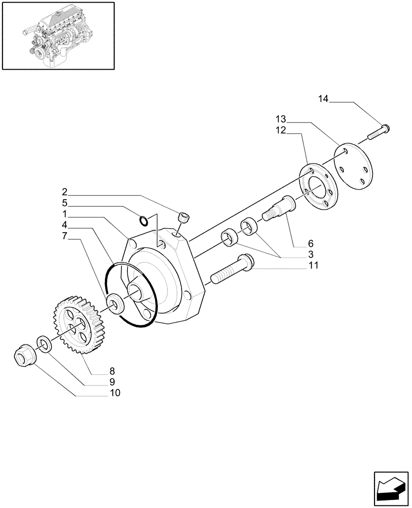 Схема запчастей Case F3AE0684G B001 - (0.35.0[01]) - BELT PULLEY DRIVE & COVER (500387625) 
