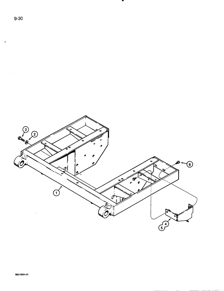Схема запчастей Case 450C - (9-30) - SEAT AND TANKS FRAME, AND HYDRAULIC GUARDS (09) - CHASSIS/ATTACHMENTS