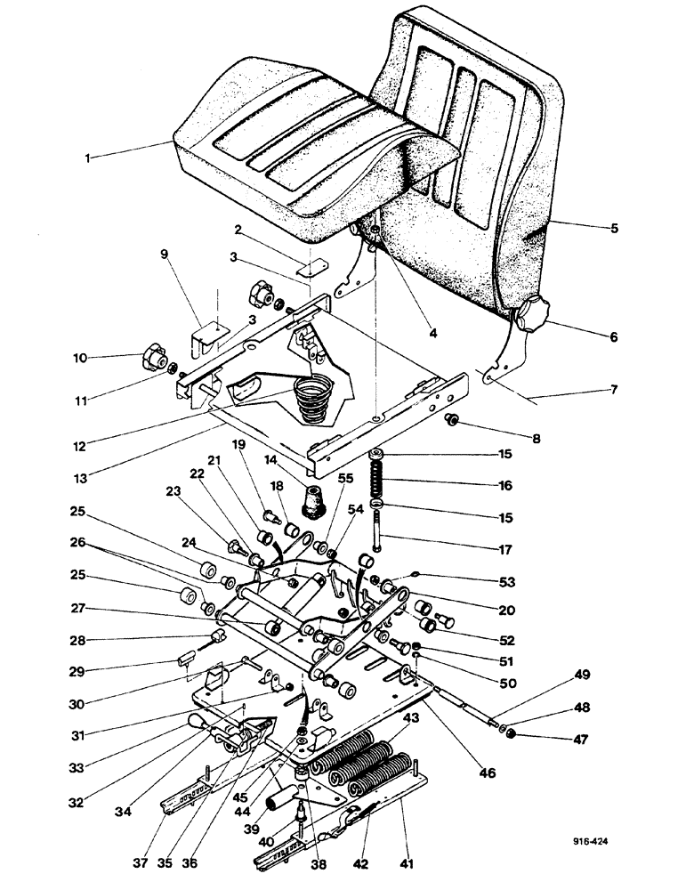 Схема запчастей Case 580F - (331E) - SEAT, FOR SWEDEN (90) - PLATFORM, CAB, BODYWORK AND DECALS