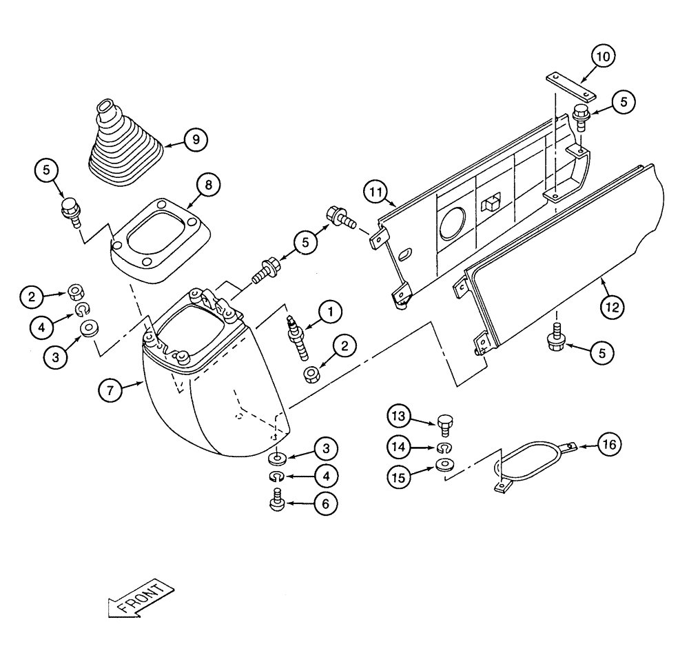 Схема запчастей Case 9050B - (9-032) - CONSOLE BOX, SIDE COVERS (09) - CHASSIS