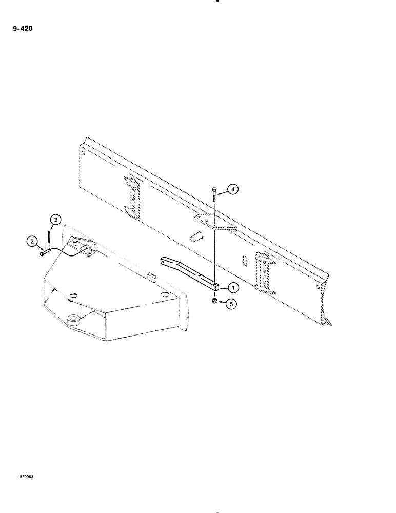 Схема запчастей Case DH4B - (9-420) - BACKFILL BLADE LINK KIT (09) - CHASSIS/ATTACHMENTS
