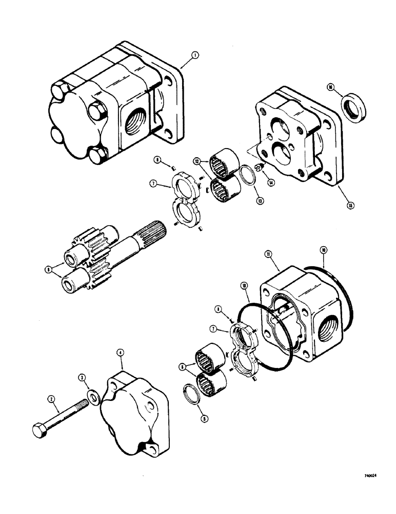 Схема запчастей Case 600 - (218) - L52703 EQUIPMENT PUMP (07) - HYDRAULIC SYSTEM