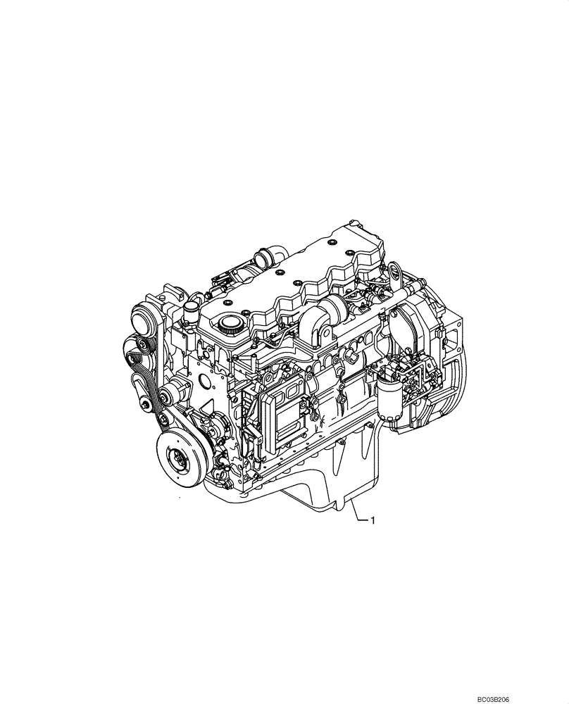 Схема запчастей Case 821E - (02-08) - ENGINE (02) - ENGINE