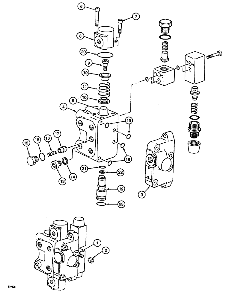 Схема запчастей Case 688 - (8-094) - SWING CONTROL VALVE (08) - HYDRAULICS