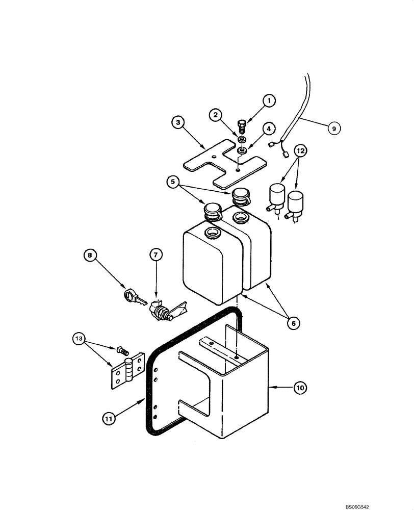 Схема запчастей Case 865 - (09.50[00]) - RESERVOIR - ASSEMBLY (09) - CHASSIS