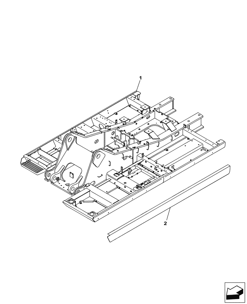 Схема запчастей Case CX350C - (09-002[00]) - UPPERSTRUCTURE CHASSIS (09) - CHASSIS/ATTACHMENTS
