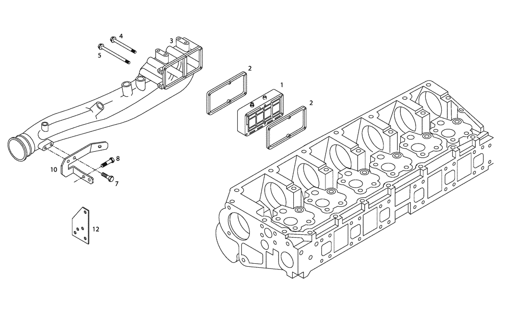 Схема запчастей Case 340 - (01A06000165[001]) - ENGINE - STARTING SYSTEM (10) - ENGINE