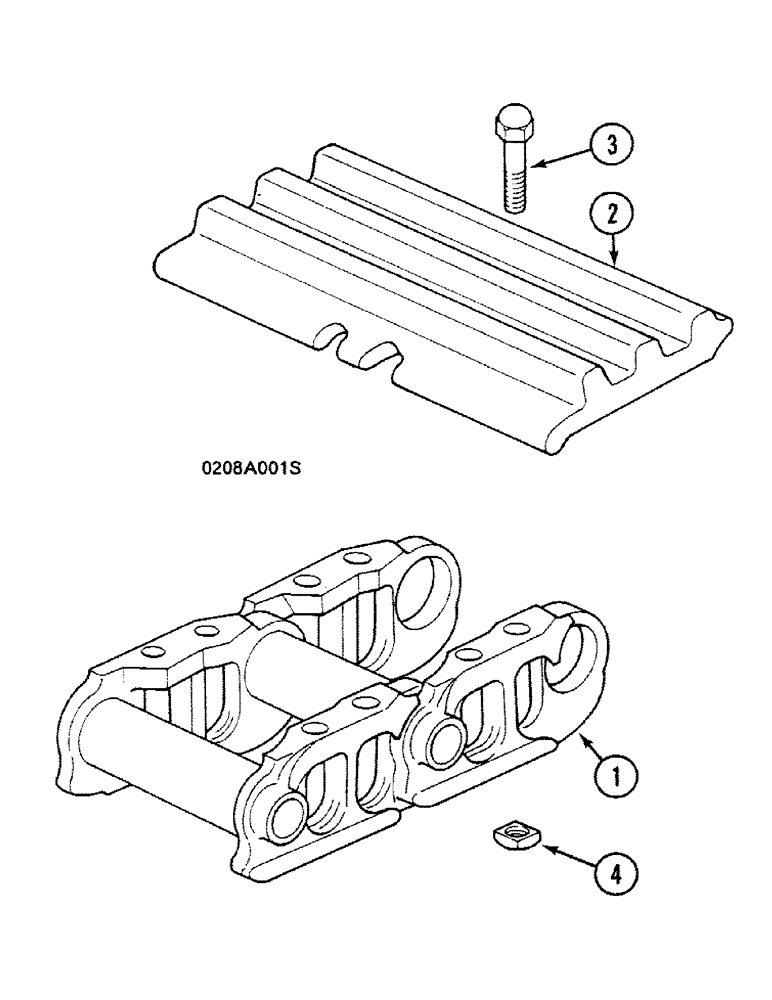 Схема запчастей Case 688C - (5-10) - PAIR OF TRACKS, (-10613) (04) - UNDERCARRIAGE