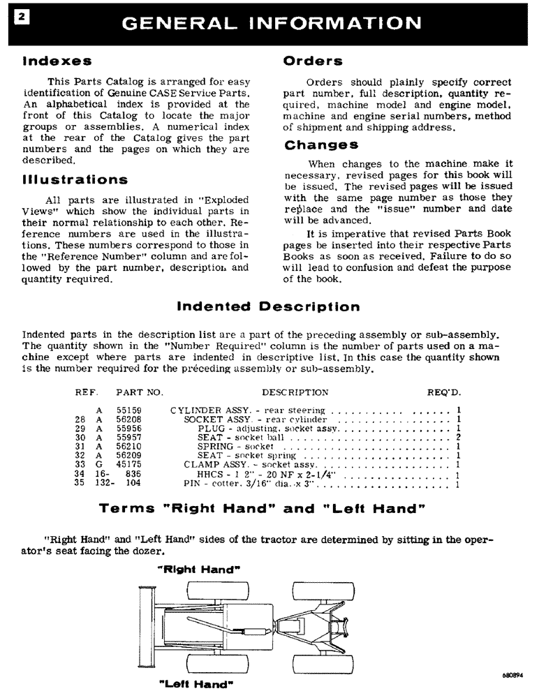 Схема запчастей Case 300C - (002) - GENERAL INFORMATION (00) - PICTORIAL INDEX