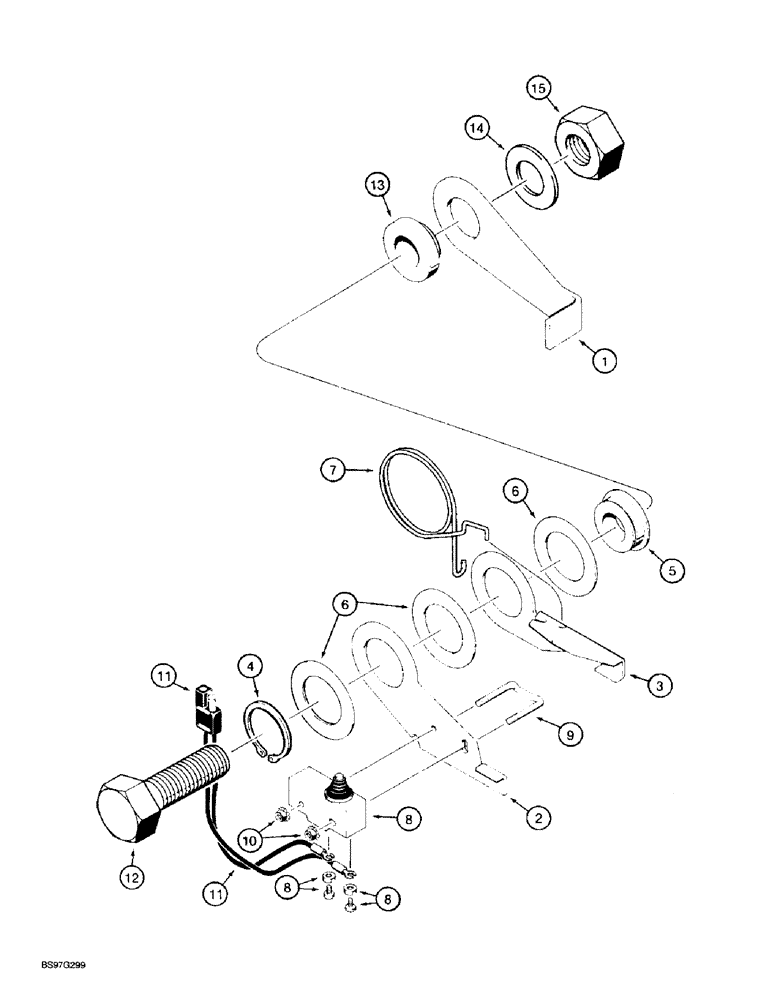 Схема запчастей Case TF300 - (4-16) - SWITCH ASSEMBLY - NEUTRAL START (04) - ELECTRICAL SYSTEMS