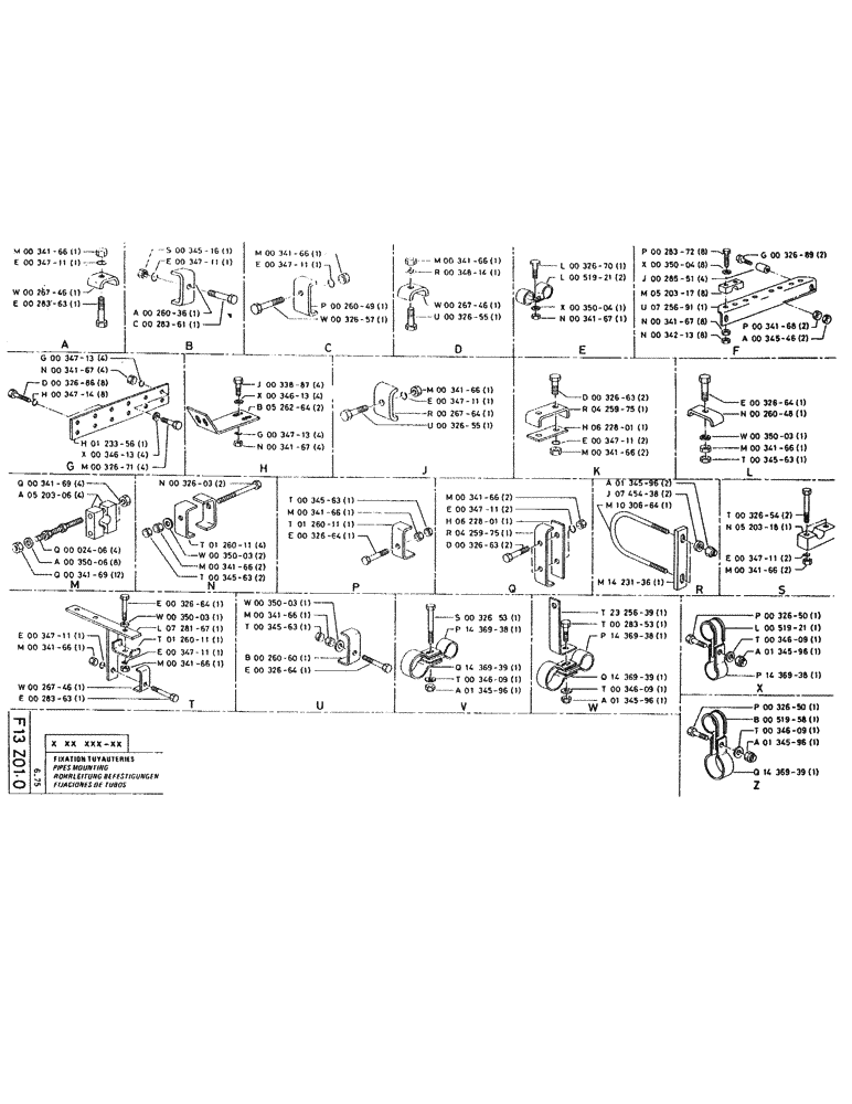 Схема запчастей Case RC200L - (058) - PIPES MOUNTING 