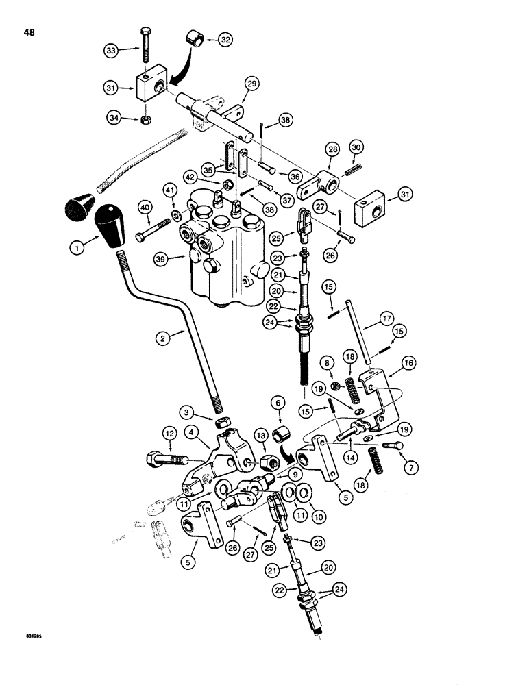 Схема запчастей Case P60 - (048) - STEERING CONTROLS (41) - STEERING