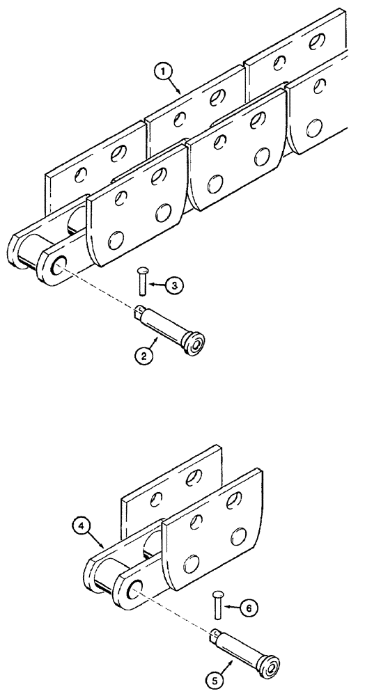 Схема запчастей Case 460 - (9-62) - ANTI-BACKFLEX DIGGING CHAINS, 75,000 POUND CHAINLINE (09) - CHASSIS/ATTACHMENTS