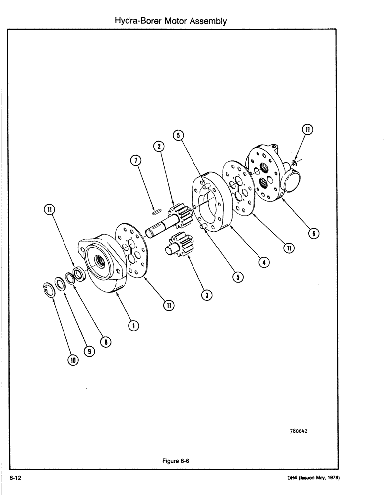 Схема запчастей Case DH4 - (6-12) - HYDRA-BORER MOTOR ASSEMBLY (89) - TOOLS