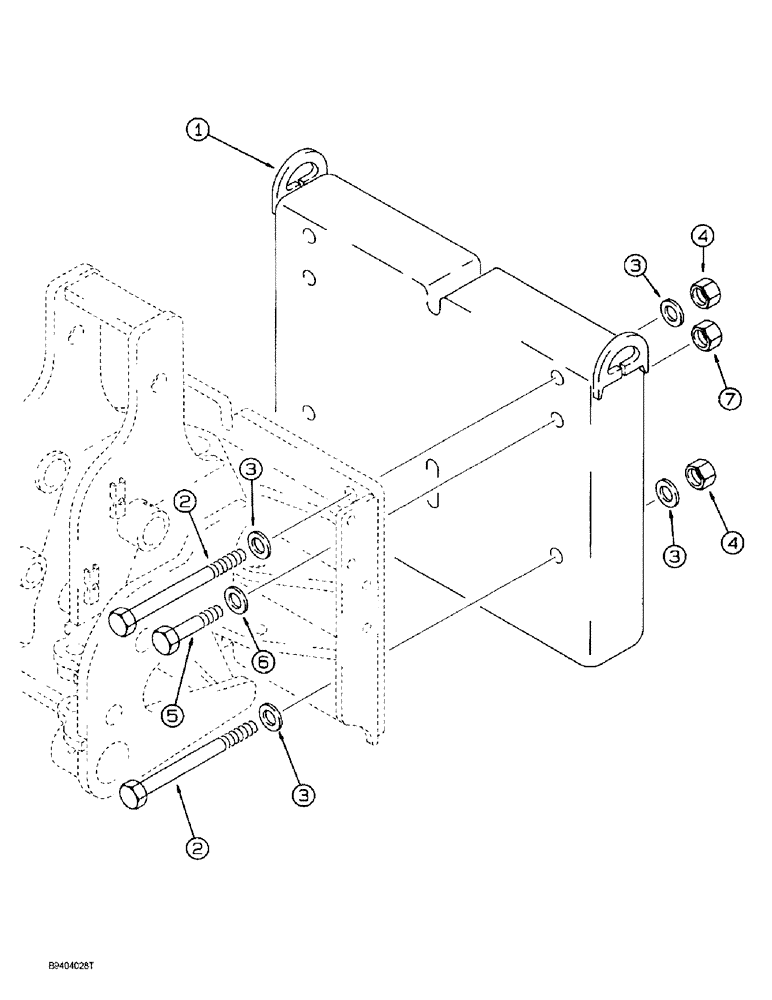 Схема запчастей Case 860 - (9-101A) - PLOW ATTACHMENT ADAPTER (09) - CHASSIS/ATTACHMENTS