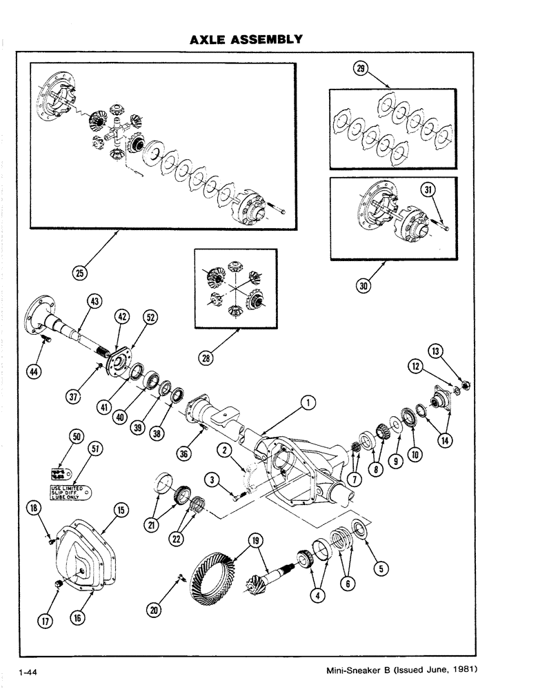 Схема запчастей Case CASE - (1-44) - AXLE ASSEMBLY (06) - POWER TRAIN