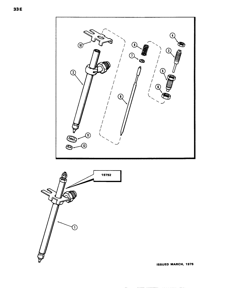 Схема запчастей Case W14 - (033E) - A64439 FUEL INJECTION NOZZLE, (336 BD) DIESEL ENGINE (03) - FUEL SYSTEM