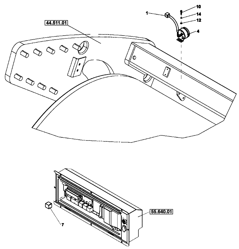 Схема запчастей Case DV210 - (55.408.01) - BACK UP ALARM HORN (GROUP 415-ND131539) (55) - ELECTRICAL SYSTEMS