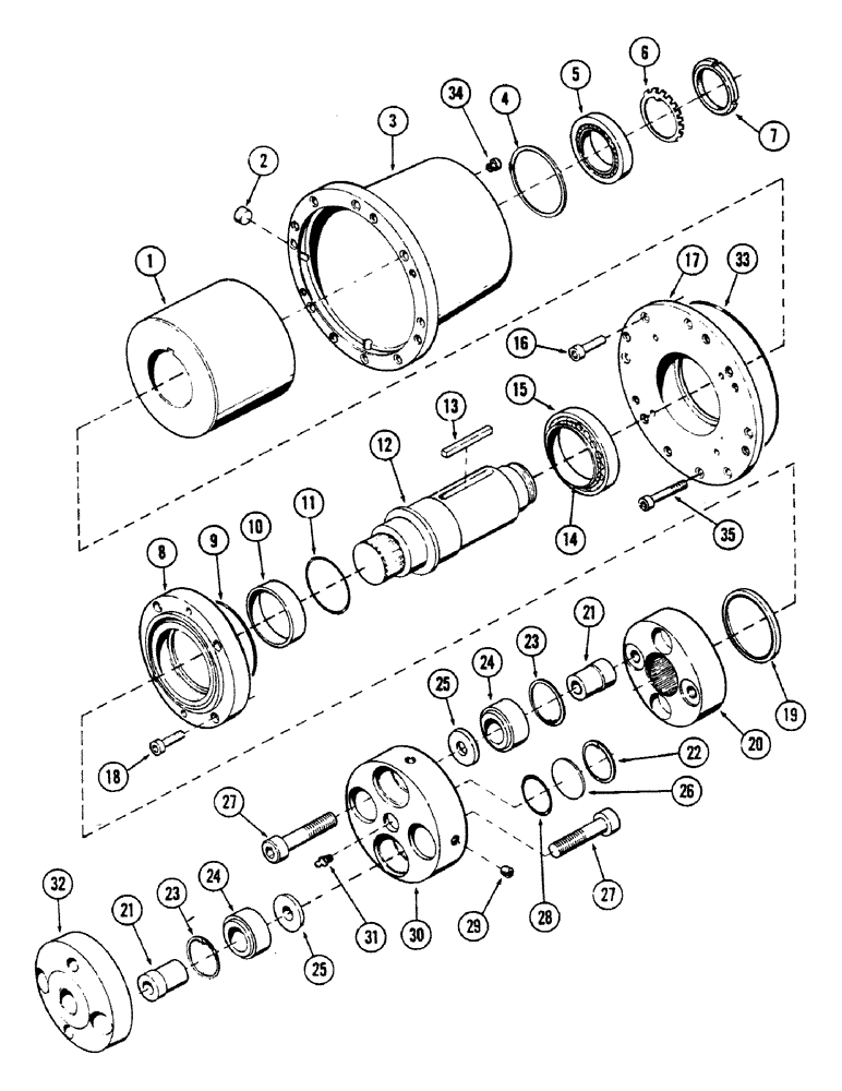 Схема запчастей Case 40BLC - (304) - DRIVE MECHANISM, (USED WITH ROTARY CUTTER) (18) - ATTACHMENT ACCESSORIES