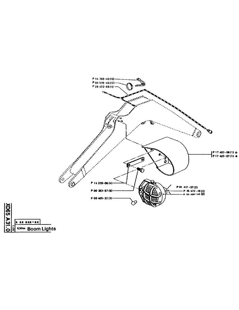 Схема запчастей Case 160CL - (83) - BOOM LIGHTS (06) - ELECTRICAL SYSTEMS