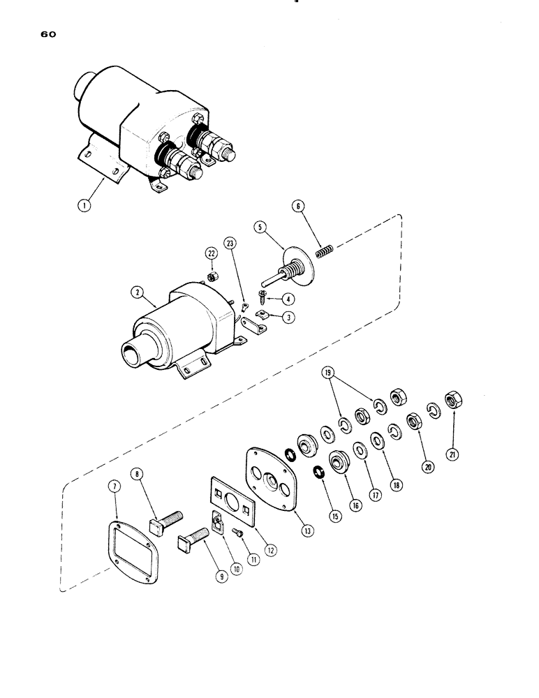Схема запчастей Case 1150 - (060) - A42376 SOLENOID (06) - ELECTRICAL SYSTEMS