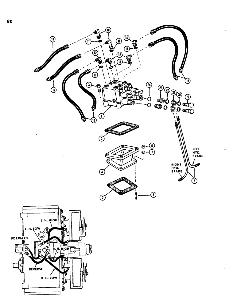 Схема запчастей Case 850 - (080) - TRANSMISSION HYDRAULICS (03) - TRANSMISSION