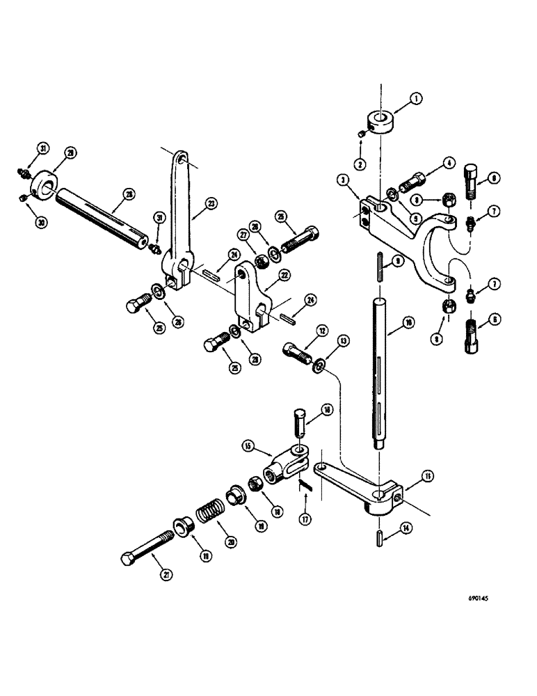 Схема запчастей Case 400C - (234) - SWEED WINCH, CLUTCH LINKAGE (88) - ACCESSORIES