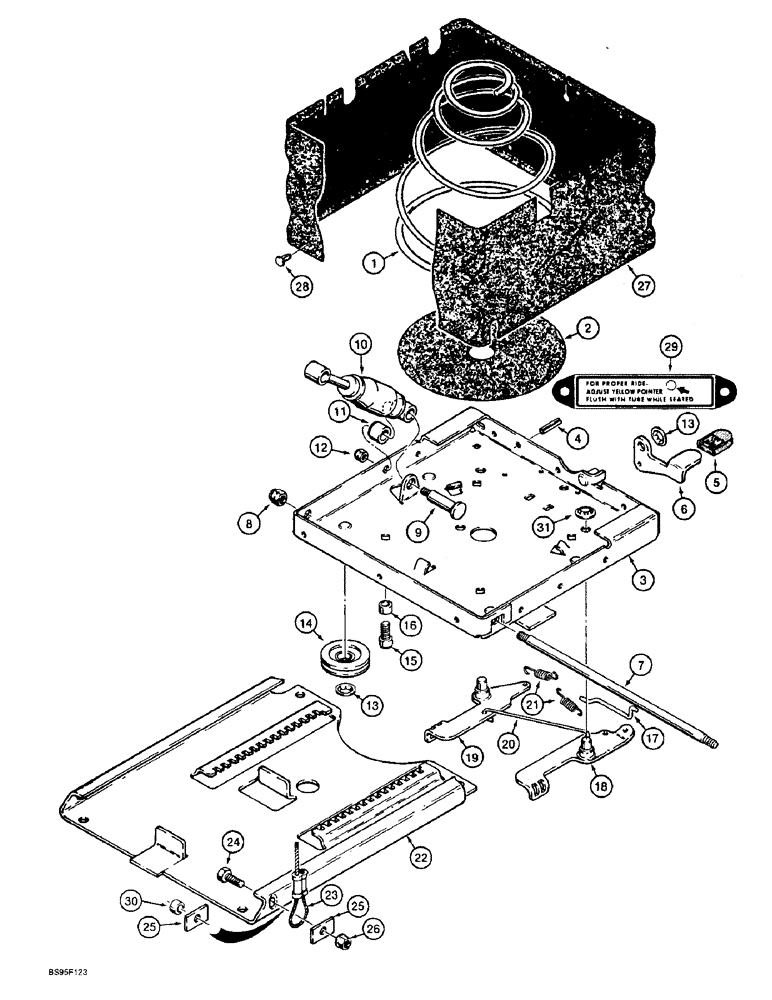 Схема запчастей Case 821B - (9-052) - SUSPENSION SEATS - BROWN (09) - CHASSIS/ATTACHMENTS