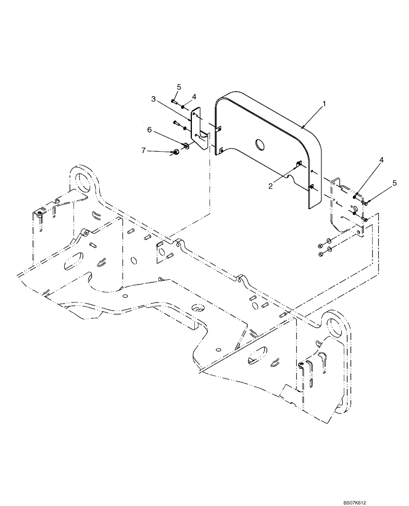 Схема запчастей Case 521E - (09-46) - COVERS - DRIVE BELT (WITHOUT AIR CONDITIONING) (09) - CHASSIS