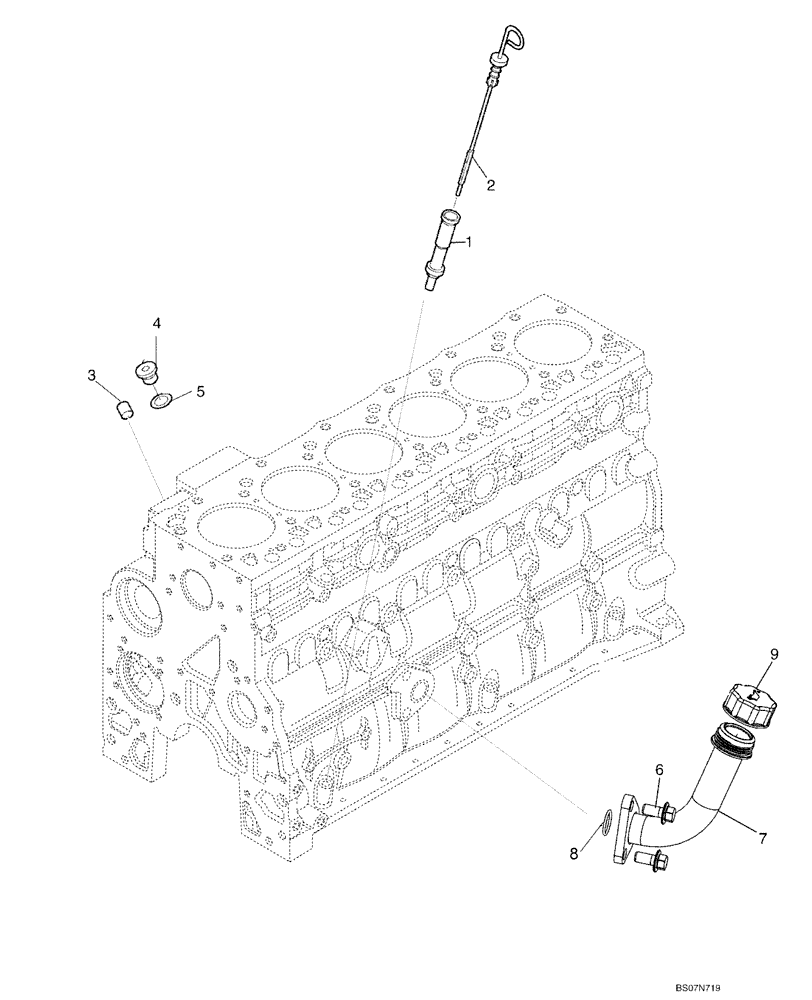 Схема запчастей Case 850L - (02-30) - ENGINE, OIL (02) - ENGINE