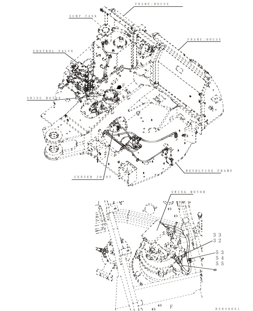 Схема запчастей Case CX80 - (08-48) - HYDRAULICS - PILOT PRESSURE, RETURN LINES (08) - HYDRAULICS
