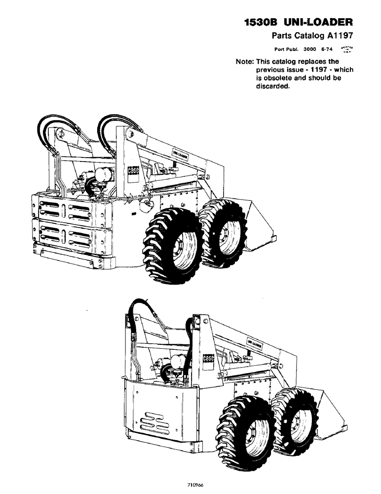 Схема запчастей Case 1530 - (001) - 1530B UNI-LOADER (00) - PICTORIAL INDEX