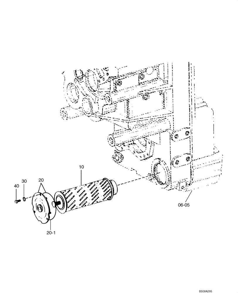 Схема запчастей Case 1221E - (06-17[01]) - TRANSMISSION - SCREEN, SUCTION (11LH-01100) (16) (06) - POWER TRAIN