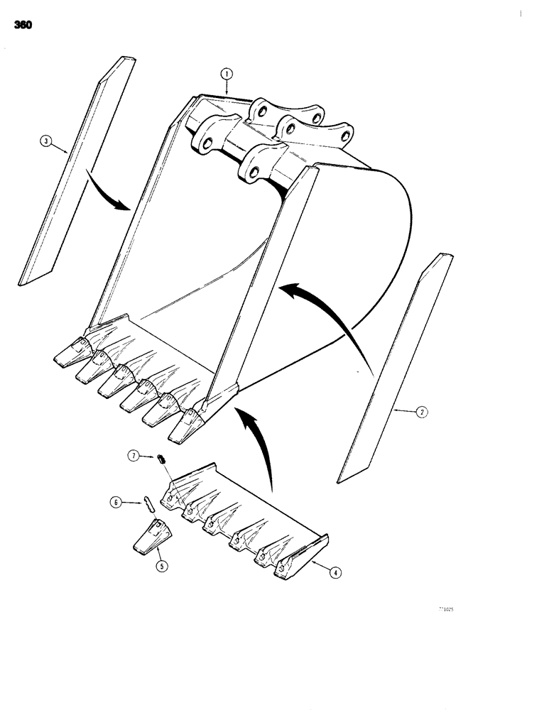 Схема запчастей Case 680G - (360) - BACKHOE BUCKETS, TRENCHING BUCKETS, 24" AND 30" (09) - CHASSIS/ATTACHMENTS