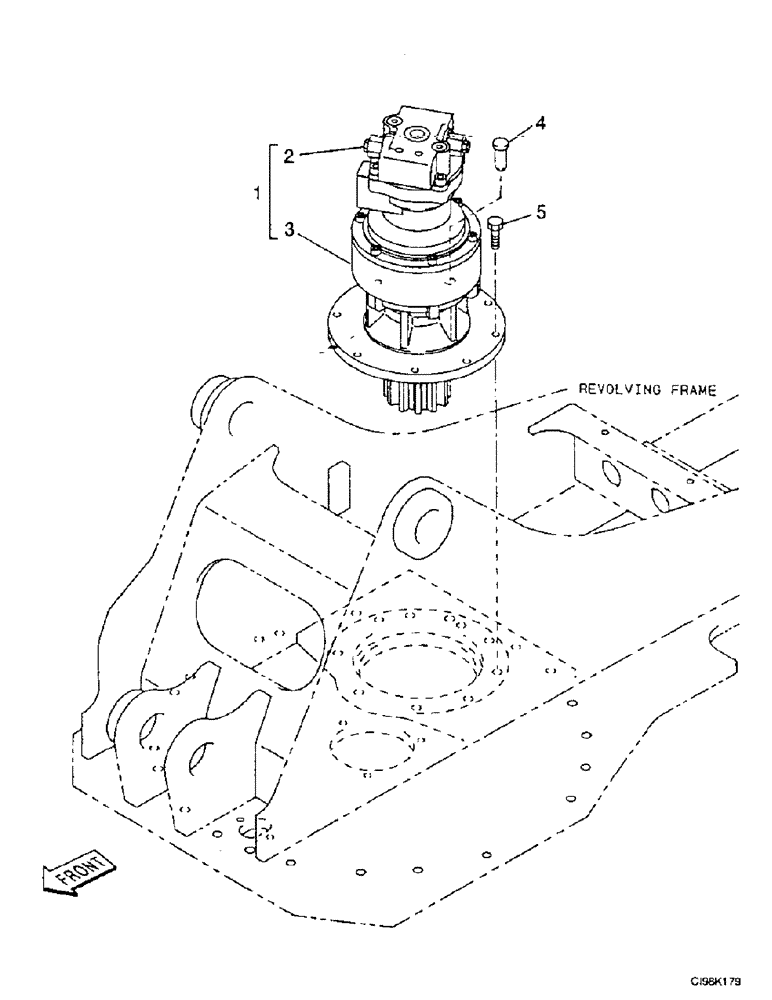 Схема запчастей Case 9007B - (6-08) - SWING MOTOR-DRIVE REDUCTION GEAR (06) - POWER TRAIN