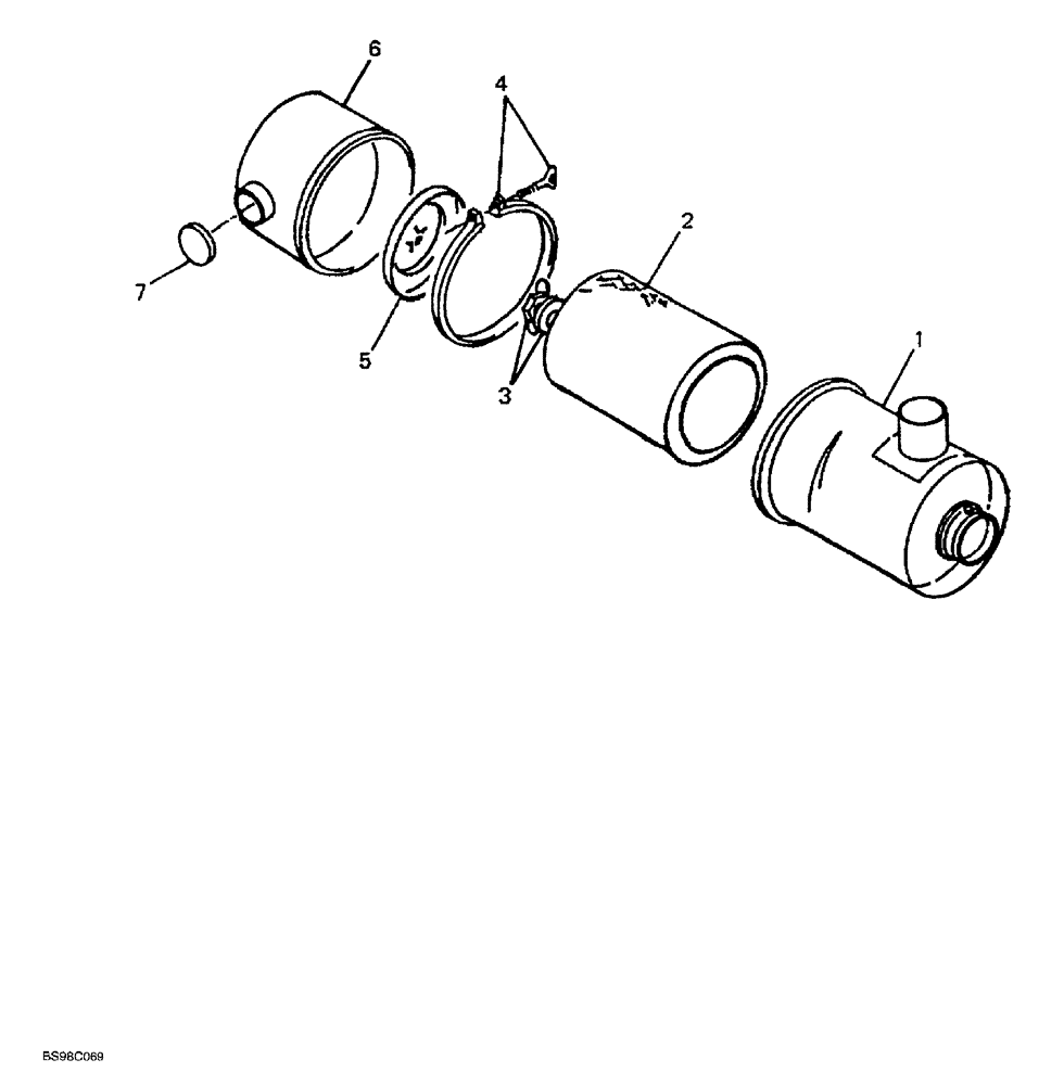 Схема запчастей Case 689G - (02-08) - AIR CLEANER ASSEMBLY (02) - ENGINE