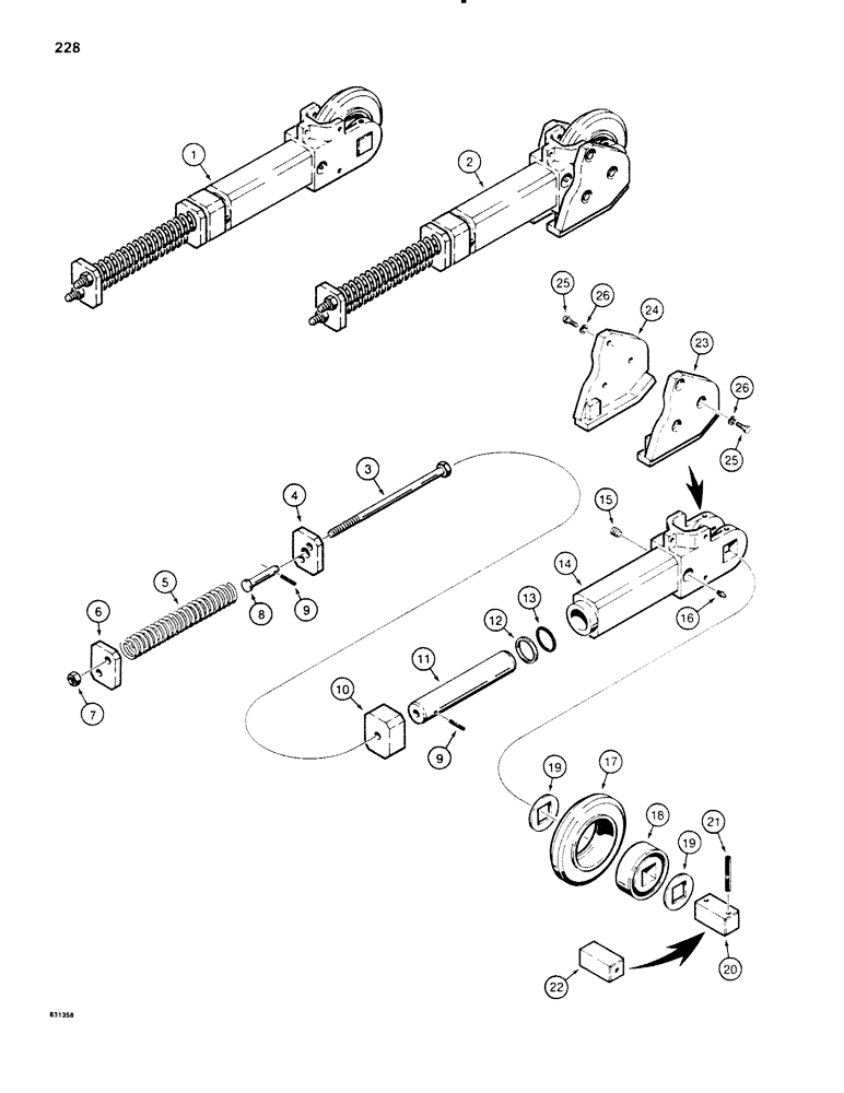Схема запчастей Case P60 - (228) - BOOM END ASSEMBLIES (89) - TOOLS
