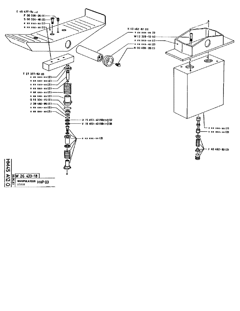 Схема запчастей Case 90BCL - (282) - LEVER HVP 03 (07) - HYDRAULIC SYSTEM
