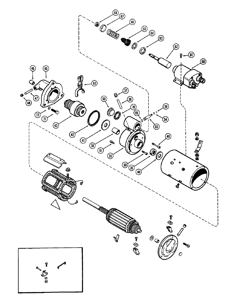 Схема запчастей Case 400C - (052) - R20745 STARTER, (336B) DIESEL ENGINE (04) - ELECTRICAL SYSTEMS