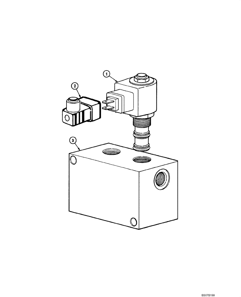 Схема запчастей Case 845 DHP - (08.70[00]) - SOLENOID VALVE - ASSEMBLY (08) - HYDRAULICS