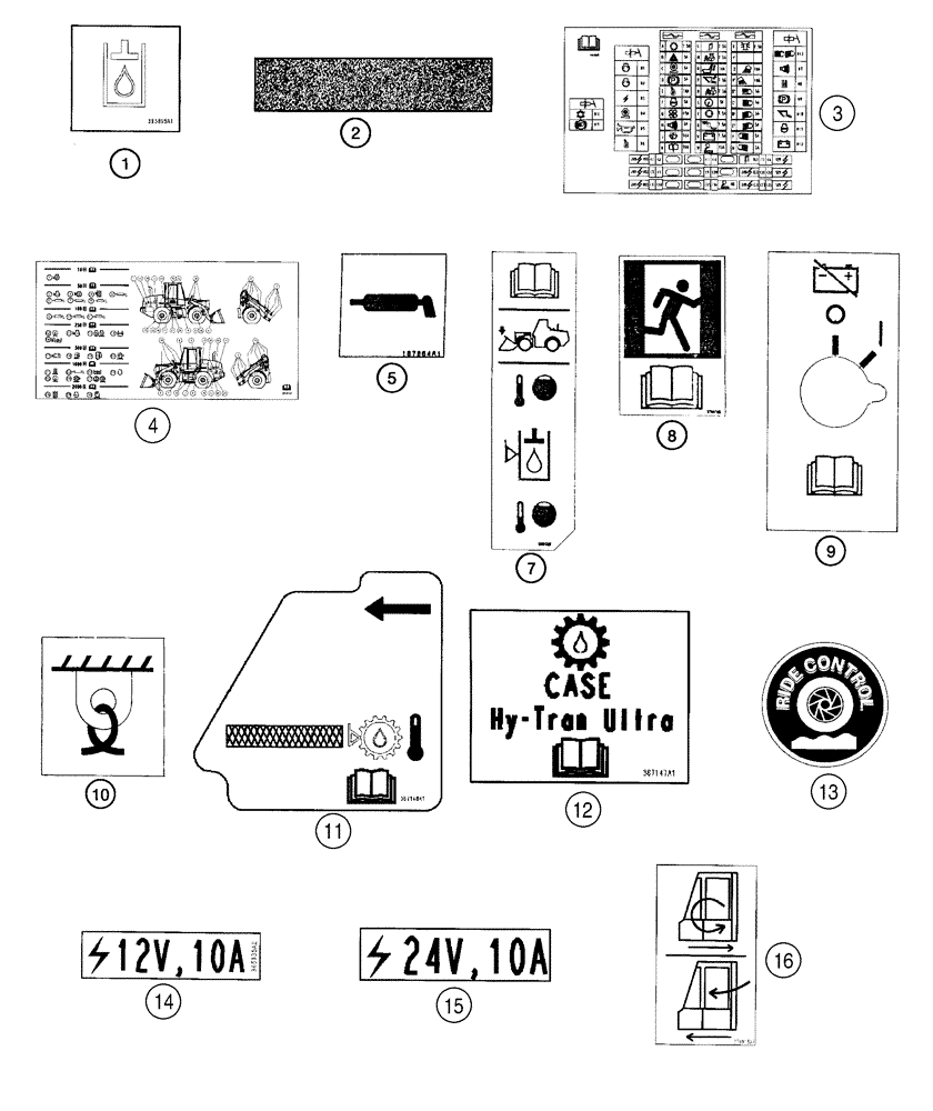Схема запчастей Case 621D - (09-58) - DECALS, NORTH AMERICA AND EUROPE (09) - CHASSIS