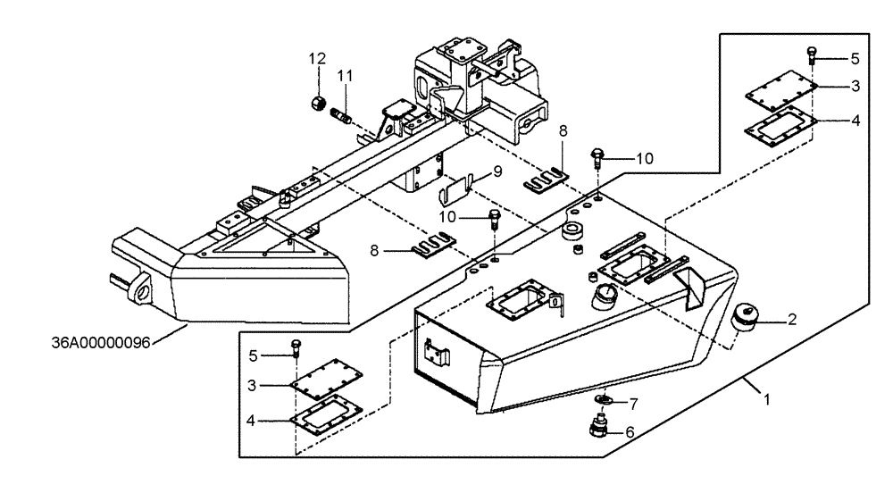 Схема запчастей Case 330B - (10A00030688[001]) - TANK, FUEL (87557293) (01) - ENGINE