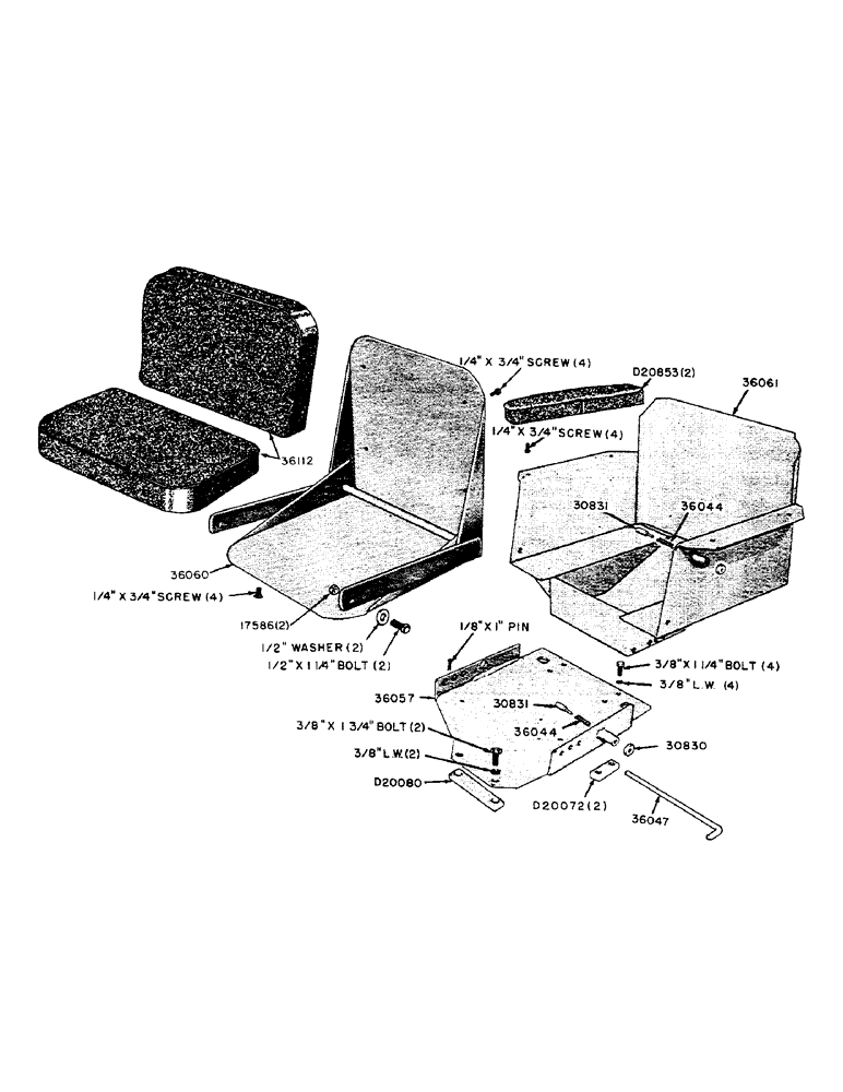 Схема запчастей Case 320 - (112) - OPERATORS SEAT (09) - CHASSIS/ATTACHMENTS
