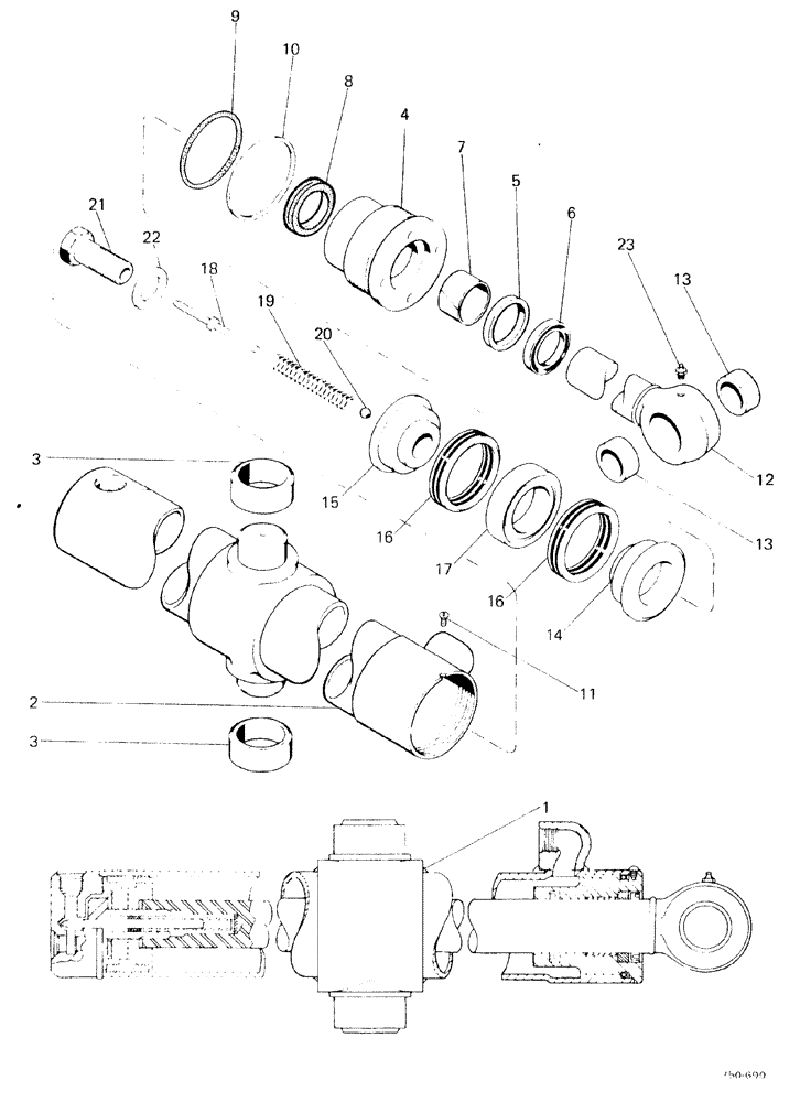 Схема запчастей Case 580F - (196) - AXIAL BACKHOE SWING CYLINDERS, UP TO NO 3.775.161 (35) - HYDRAULIC SYSTEMS