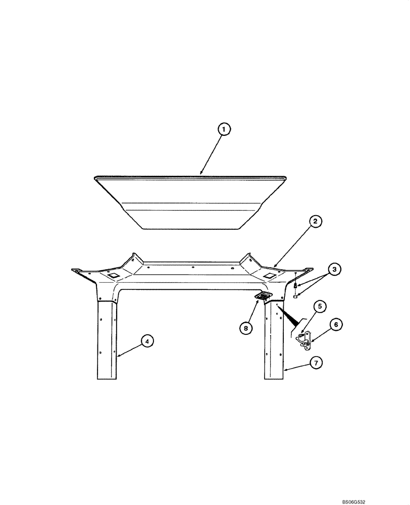 Схема запчастей Case 865 - (09.40A[00]) - CAB - ROOF UPHOLSTERY (CLOSED CAB) (SN N4AF04006 - ) (09) - CHASSIS