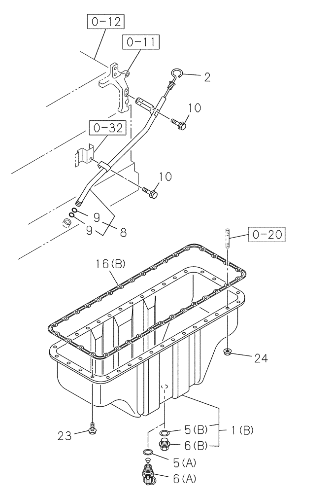 Схема запчастей Case CX300C - (02-013-02[01]) - OIL PAN (02) - ENGINE