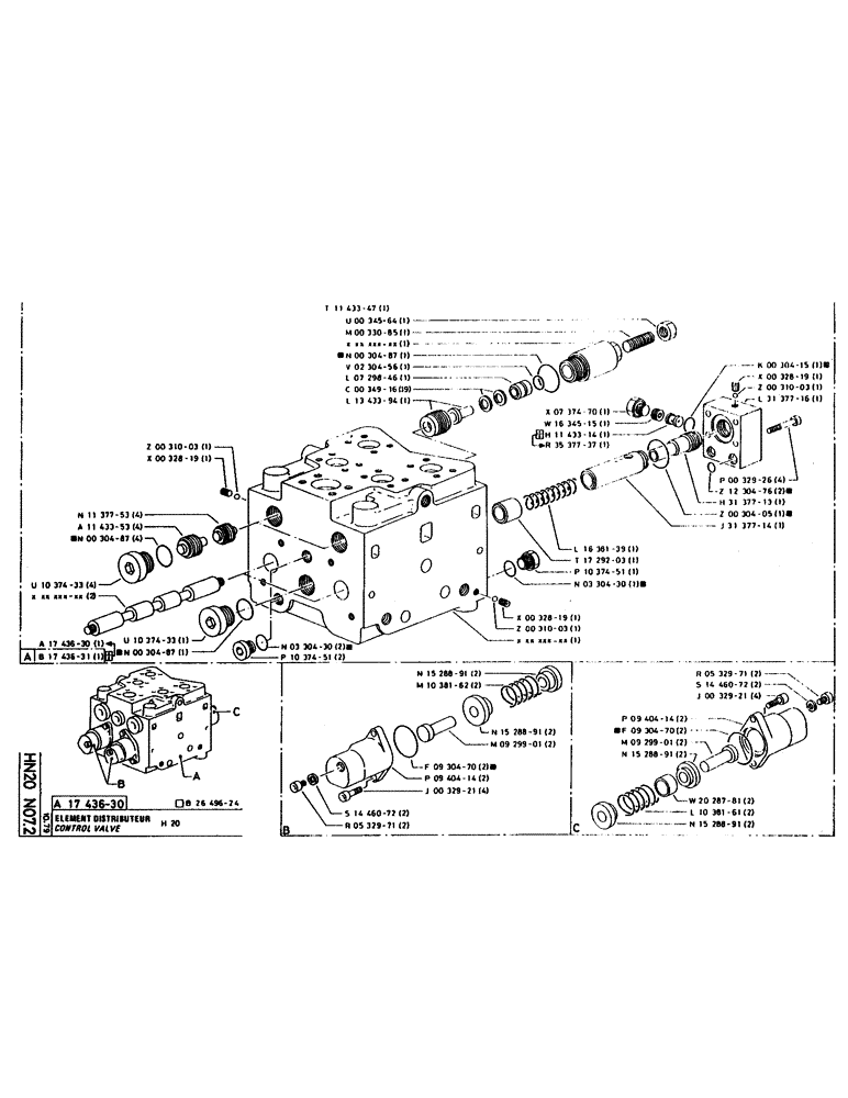 Схема запчастей Case 160CK - (223) - CONTROL VALVE (07) - HYDRAULIC SYSTEM