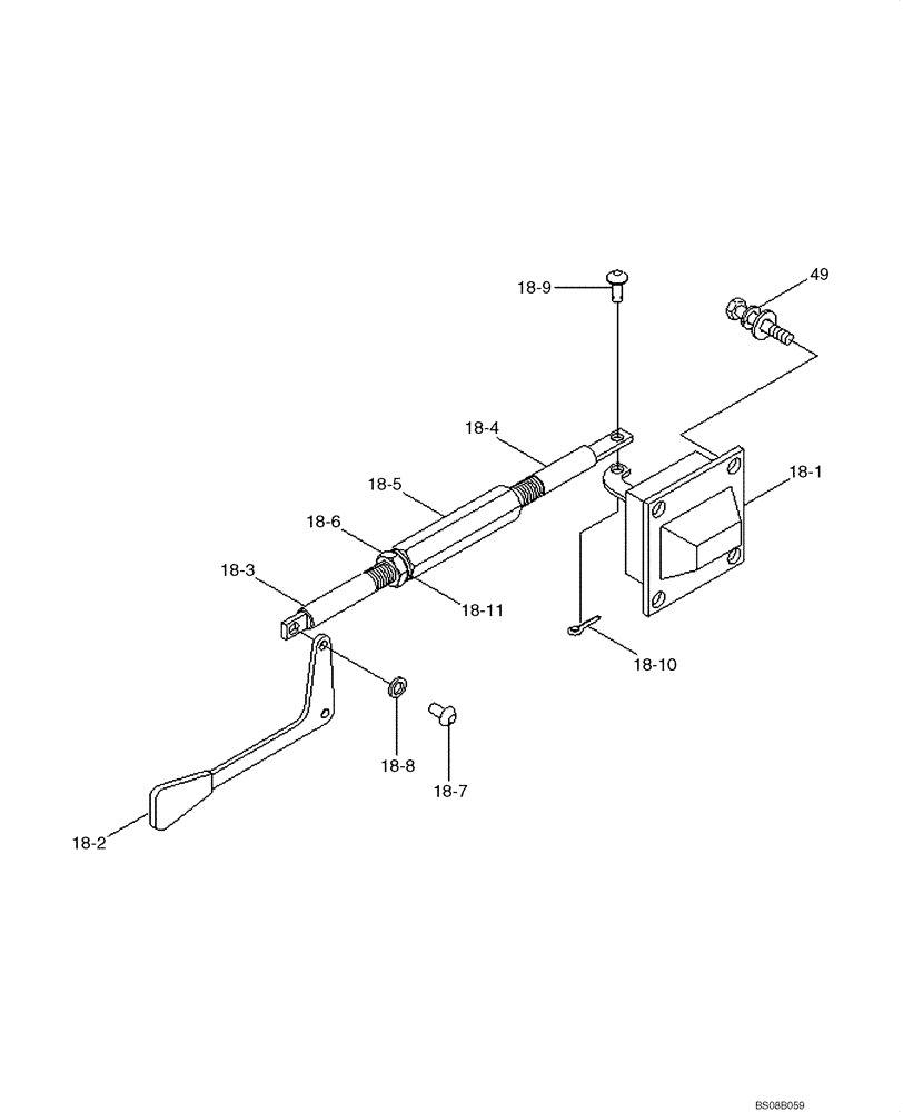 Схема запчастей Case 1221E - (09-17[01]) - CAB ASSY, DOOR LATCH (87700454) (6) (09) - CHASSIS/ATTACHMENTS